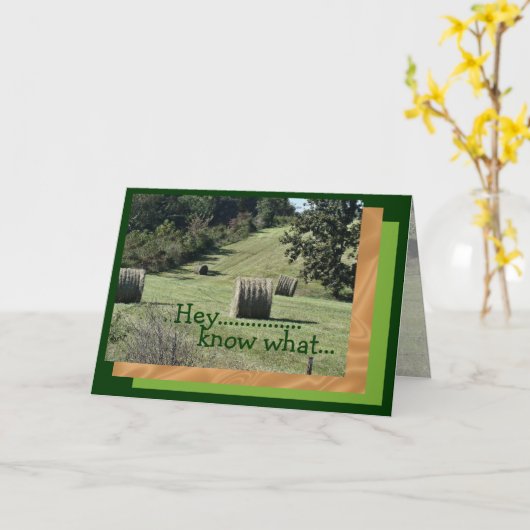 Hey Bday card2-customize elke gelegenheid Kaart (Gele Bloem)