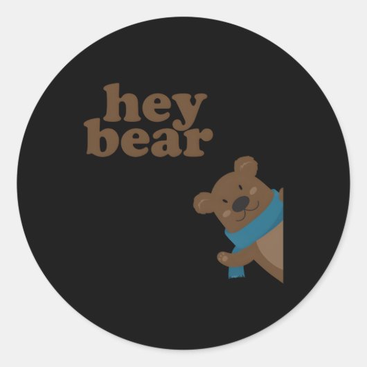 Hey Beer Ronde Sticker (Voorkant)