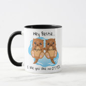 Hey Bestie Als Geen Otter Gepersonaliseerde Vriend Mok (Links)