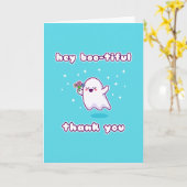 Hey Boo-armzalige Dank je Kaart (Gele Bloem)