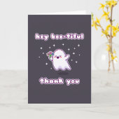 Hey Boo-armzalige Dank je Kaart (Gele Bloem)
