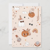 Hey Boo Baby shower Halloween Kaart (Achterkant)