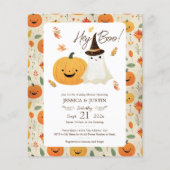 Hey Boo Baby Shower Uitnodigingen Papier Vel (Voorkant)