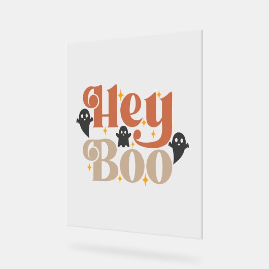 Hey Boo Boho Halloween Hey Boo Ghost Acryl Bord (Hoek)