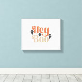 Hey Boo Boho Halloween Hey Boo Ghost Canvas Afdruk (Insitu (Houten vloer))