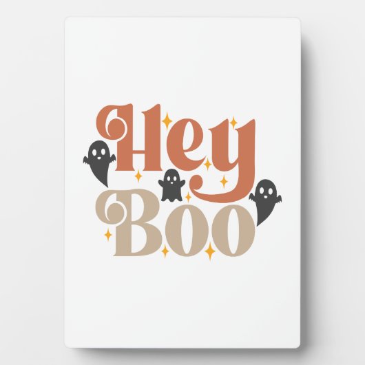 Hey Boo Boho Halloween Hey Boo Ghost Fotoplaat (voorkant)