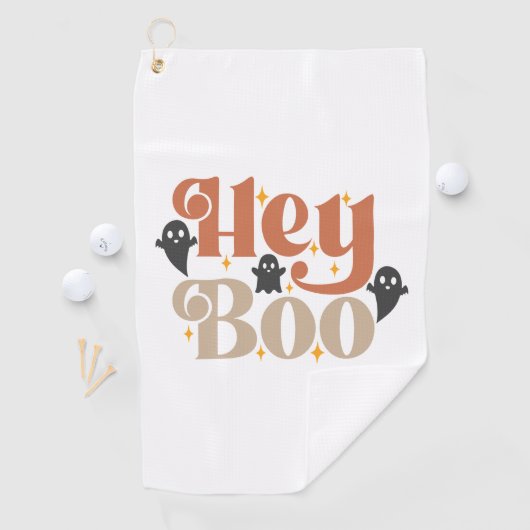 Hey Boo Boho Halloween Hey Boo Ghost Golfhanddoek (Insitu)