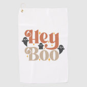 Hey Boo Boho Halloween Hey Boo Ghost Golfhanddoek (Voorkant)