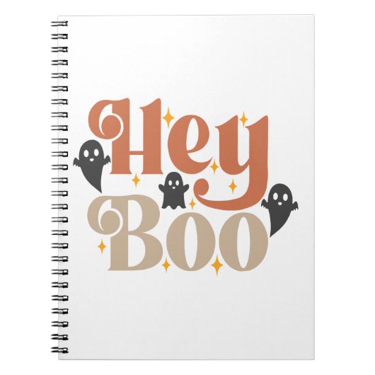 Hey Boo Boho Halloween Hey Boo Ghost Notitieboek (Voorkant)