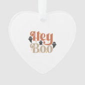 Hey Boo Boho Halloween Hey Boo Ghost Ornament (voorkant)