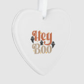 Hey Boo Boho Halloween Hey Boo Ghost Ornament (voorkant)