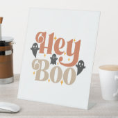 Hey Boo Boho Halloween Hey Boo Ghost Reclamebord Met Voetstuk (Insitu)