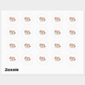 Hey Boo Boho Halloween Hey Boo Ghost Ronde Sticker (Vel)
