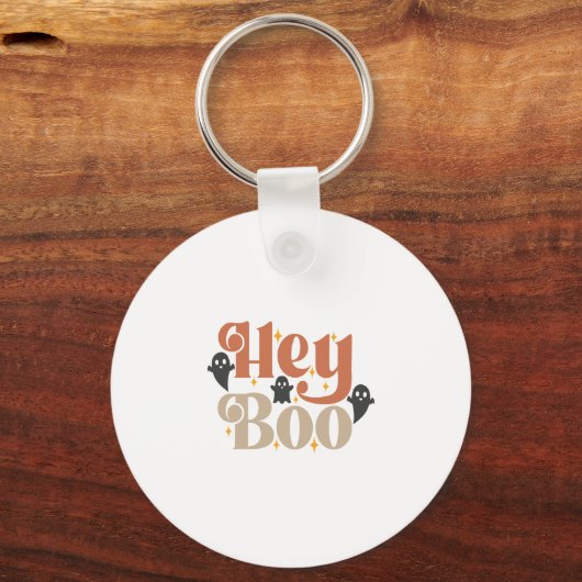 Hey Boo Boho Halloween Hey Boo Ghost Sleutelhanger (Voorkant)