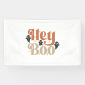 Hey Boo Boho Halloween Hey Boo Ghost Spandoek (Horizontaal)