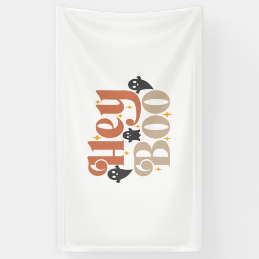 Hey Boo Boho Halloween Hey Boo Ghost Spandoek (Verticaal)