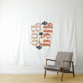 Hey Boo Boho Halloween Hey Boo Ghost Wandkleed (In Situ (horizontaal))