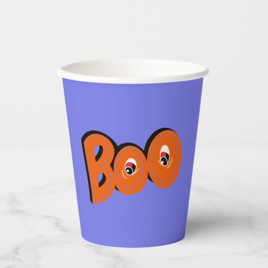 Hey Boo Did I Scare You Typography Drawing Art Papieren Bekers (Voorkant)
