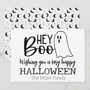 Hey Boo - Een spookachtige groet Feestdagenkaart