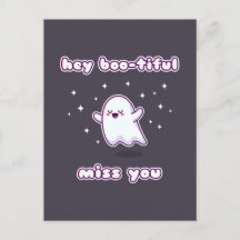 Hey Boo-eremisch Miss You Pun Card
