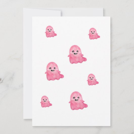 Hey Boo Fun Schattige Eerste Verjaardag Uitnodigin Kaart (Achterkant)