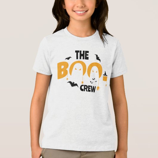 Hey boo Funny Aangepaste Naam Familie Sinaasappel  Tri-Blend Shirt (Voorkant)
