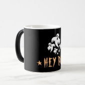 Hey Boo Funny Ghost Halloween Magische Mok (Voorkant links)