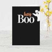 Hey Boo Funny Halloween Holiday Kaart (Gele Bloem)