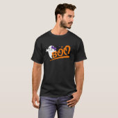 Hey Boo Ghost Girls Kids Happy Halloween Part T-shirt (Voorkant volledig)