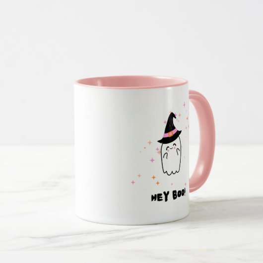 Hey Boo Ghost Halloween Mok (Voorkant rechts)