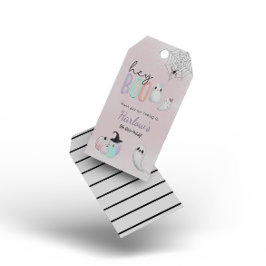 Hey Boo Ghost Pastel Halloween Verjaardag Welkom Cadeaulabel
