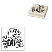 Hey Boo – Ghosted with Love Rubberstempel (Gestempeld)