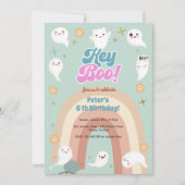 Hey boo goovy halloween retro kinderen verjaardag kaart (Voorkant)