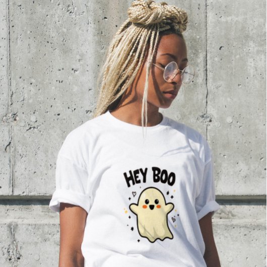 Hey Boo Grappig Halloween Geest Dames T-Shirt