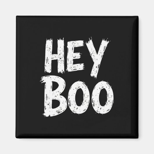 Hey Boo Grappige Halloween Ghost Magneet (Voorkant)