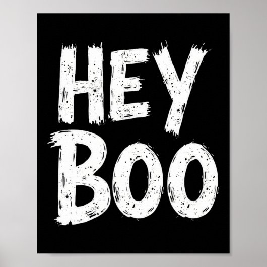 Hey Boo Grappige Halloween Ghost Poster (Voorkant)