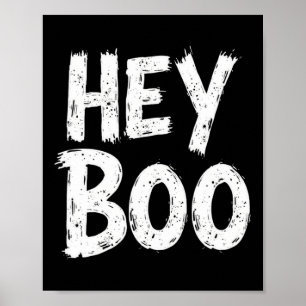 Hey Boo Grappige Halloween Ghost Poster