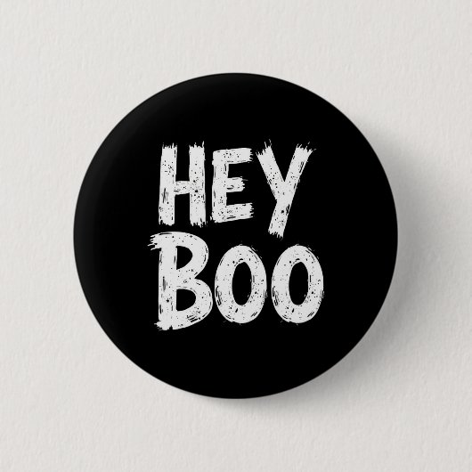 Hey Boo Grappige Halloween Ghost Ronde Button 5,7 Cm (Voorkant)