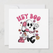 Hey Boo - Groovy Geest Halloween Kaart (Achterkant)