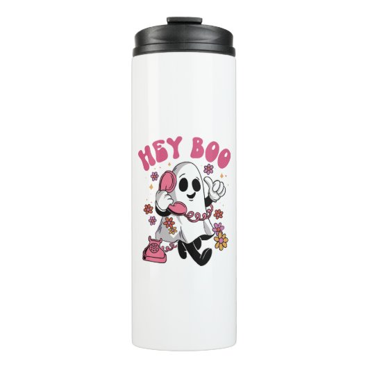 Hey Boo - Groovy Geest Halloween Thermosbeker (Voorkant)