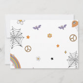 Hey Boo Groovy Halloween 6e verjaardag foto Kaart (Achterkant)