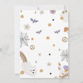 Hey Boo Groovy Halloween Baby shower Kaart (Achterkant)