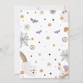 Hey Boo Groovy Rainbow Leuk Halloween Baby shower Kaart (Achterkant)