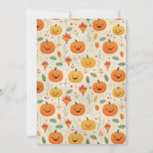 Hey Boo Halloween 5e verjaardagsuitnodiging Kaart (Achterkant)