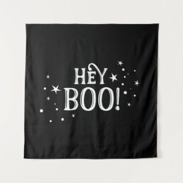 Hey Boo! Halloween Backdrop party banner  Wandkleed