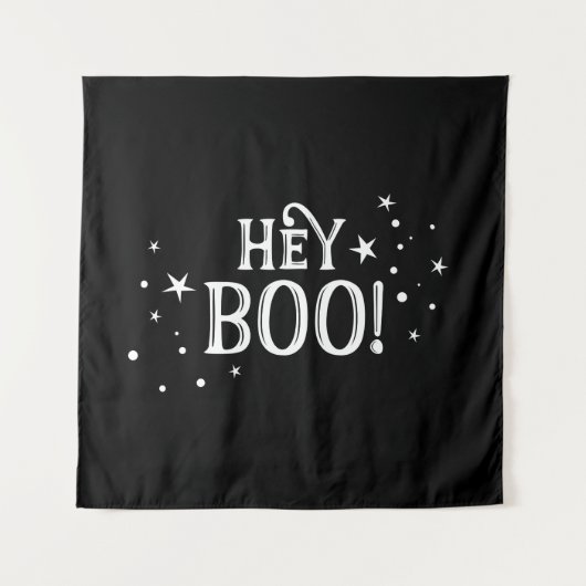 Hey Boo! Halloween Backdrop party banner  Wandkleed (Voorkant)