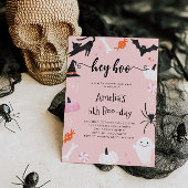 Hey Boo Halloween Birthday Uitnodiging