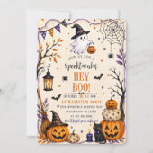 Hey Boo Halloween Feest Kaart (Voorkant)