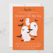 Hey Boo Halloween Feestuitnodiging - Schattigee Ge Kaart (Voorkant)