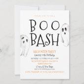 Hey Boo Halloween Ghost Birthday Kaart (Voorkant)